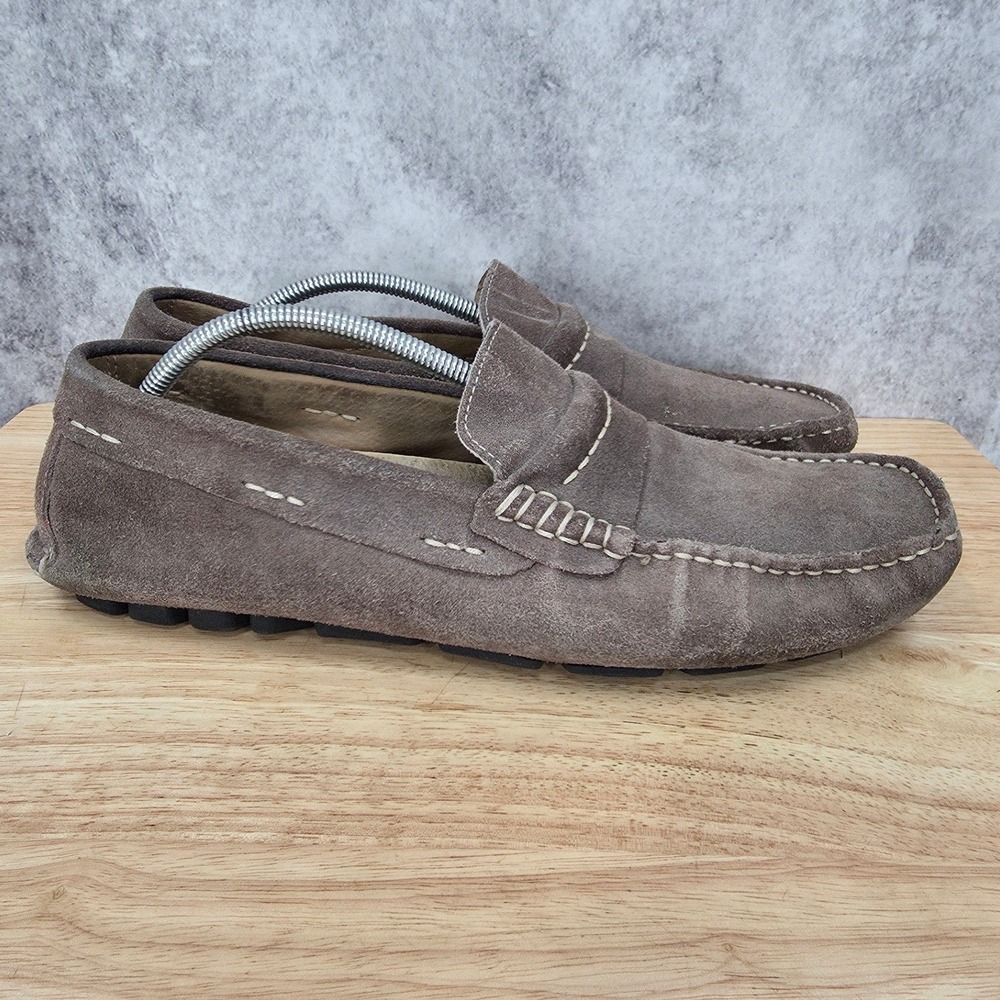 Kenneth Cole Driving Shoes Mens 12 M Surprise Party Brown Suede Slip On Loafers